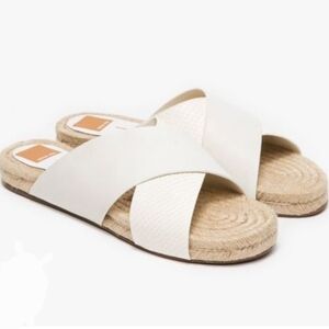 DOLCE VITA, Cream Espadrille Slides